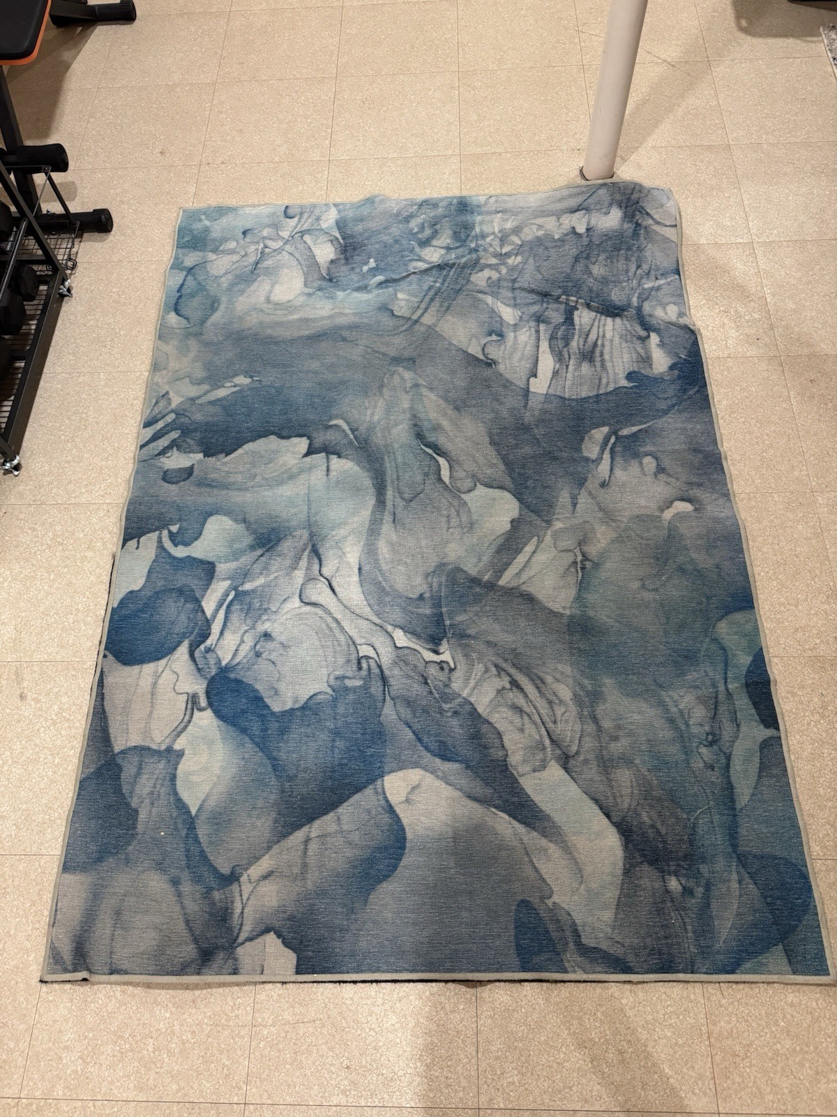 5×7 Ruggable Abstract Blue Gray Area Rug