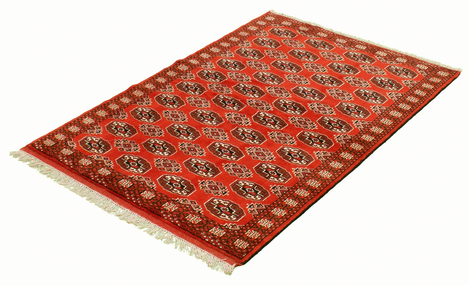 Vintage Hand-Knotted Area Rug 4’5″ x 6’7″ Traditional Wool Carpet