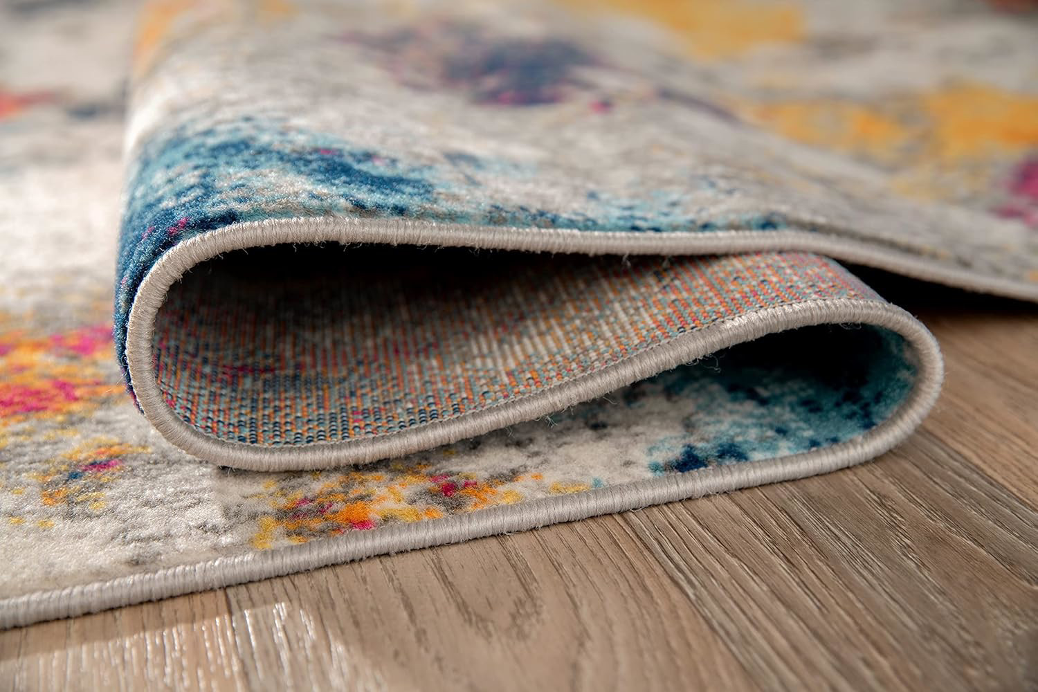 Modern Abstract Area Rug 5 x 7 Multi – Sky Collection by Rugshop