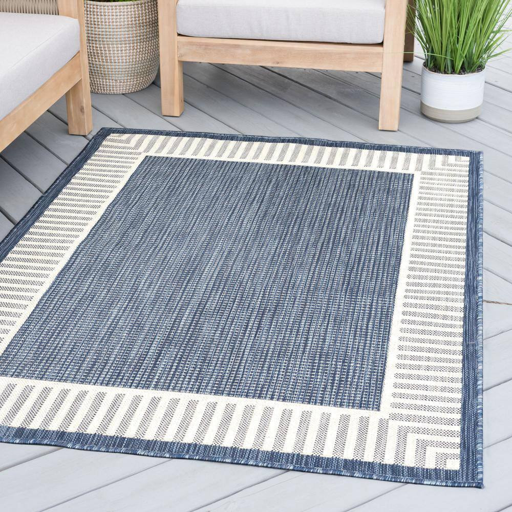 Eco Navy 4 Ft. X 5 Ft. 3 In. Outdoor Area Rug