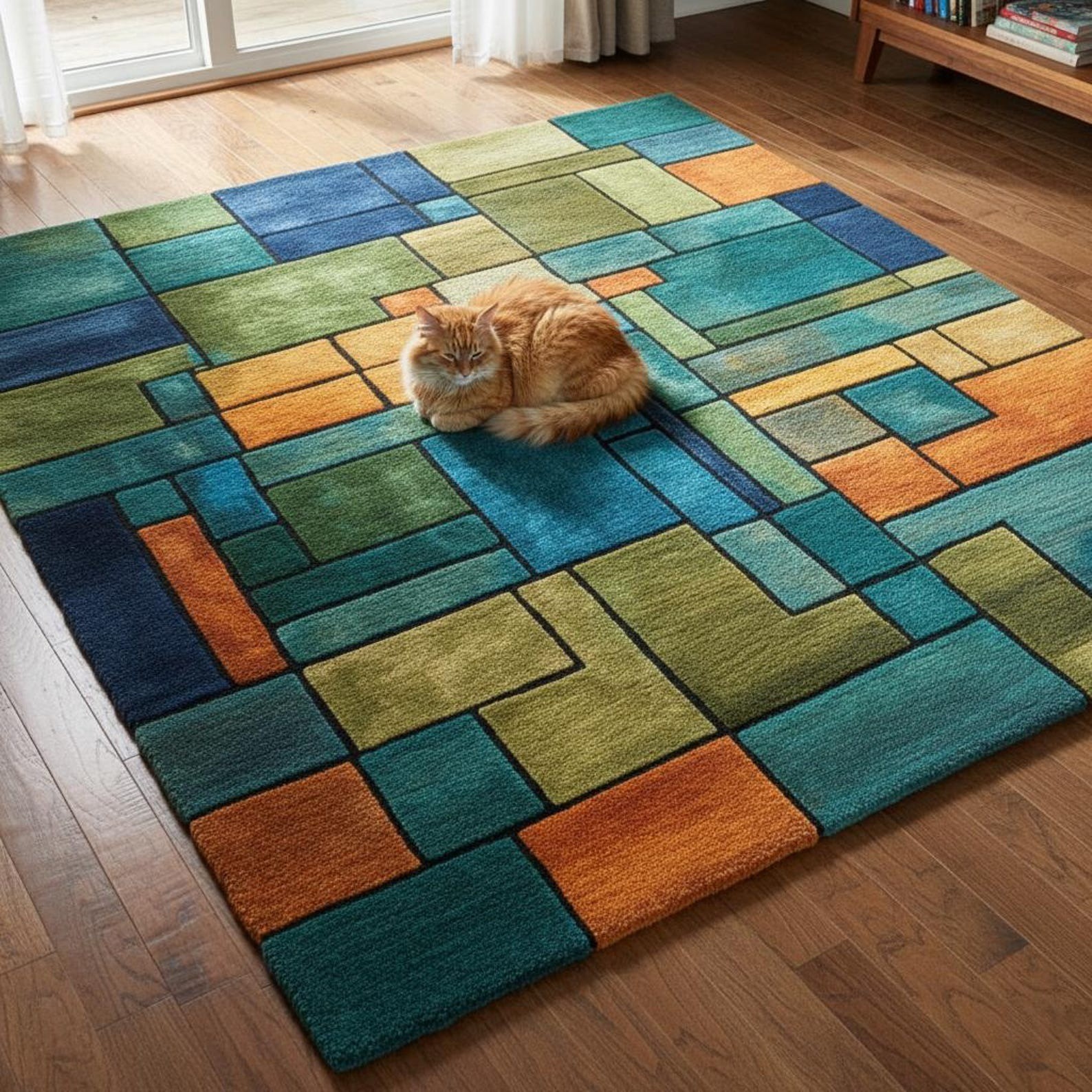 Designer Rug | Irregular Rug | Wool area Rugs | Living Room Rug | Tufted A127