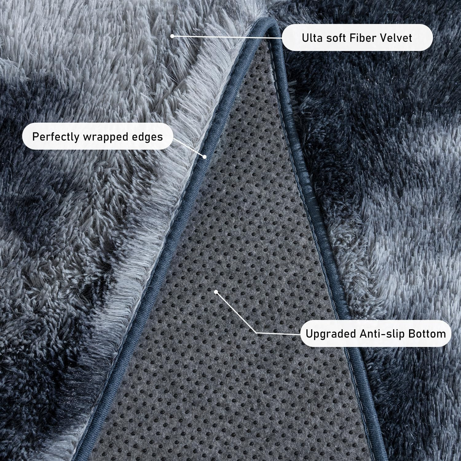Soft Shag Area Rug 10×14 – Non-Slip Plush Carpet for Living Room & Kids Room