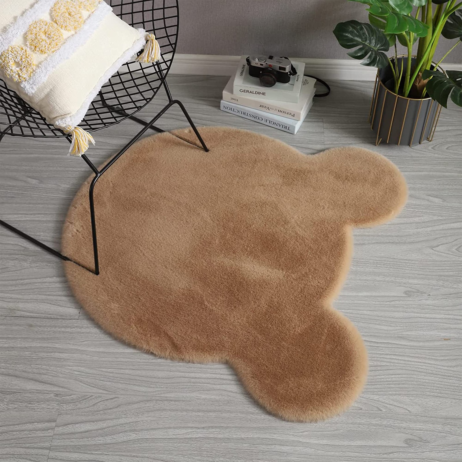 Cute Bear Rugs for Bedroom Aesthetic 2 x 2 Feet Soft Fluffy Kids Area Rug for…