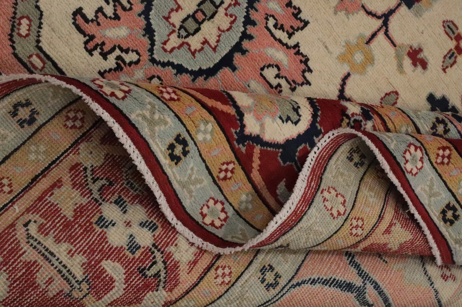 Vegetable Dye Handmade Oriental Area Rug 8×10 Ivory Wool Living Room Carpet