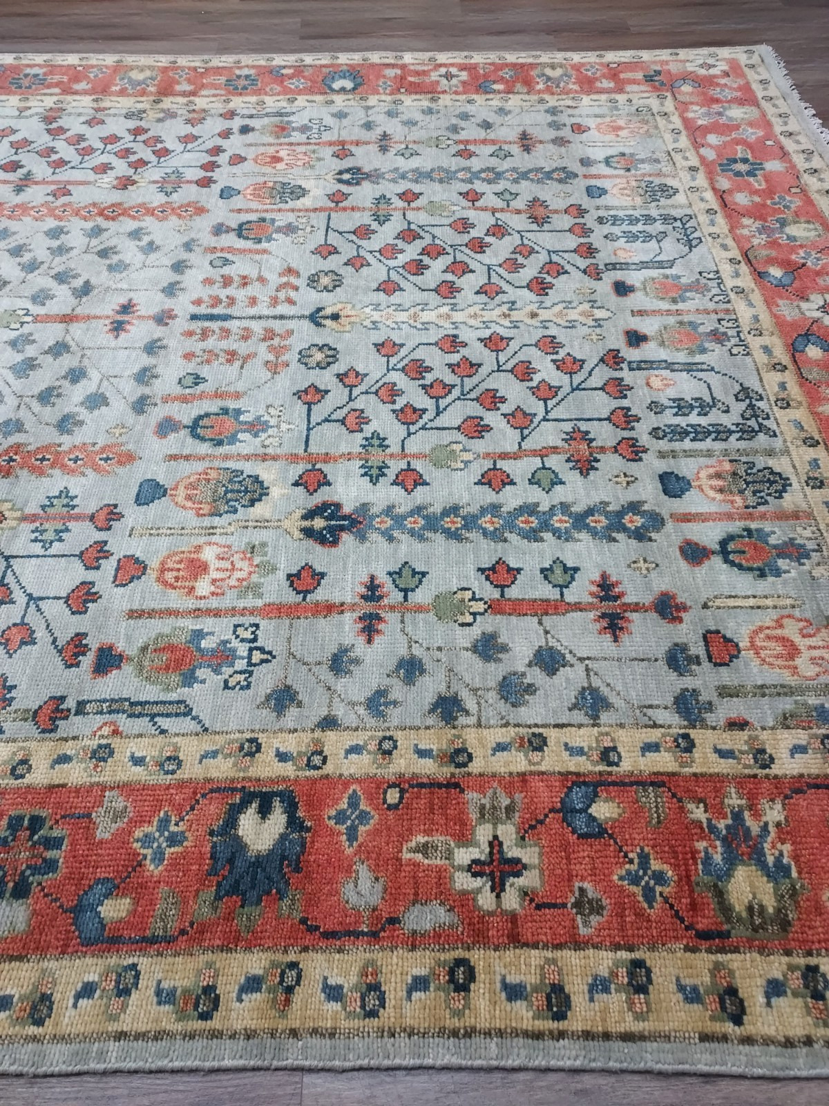 Turkish Bohemian Rug,Turkish Oushak Rug,Turkish Contemporary Oushak Rug,10×14 Ft