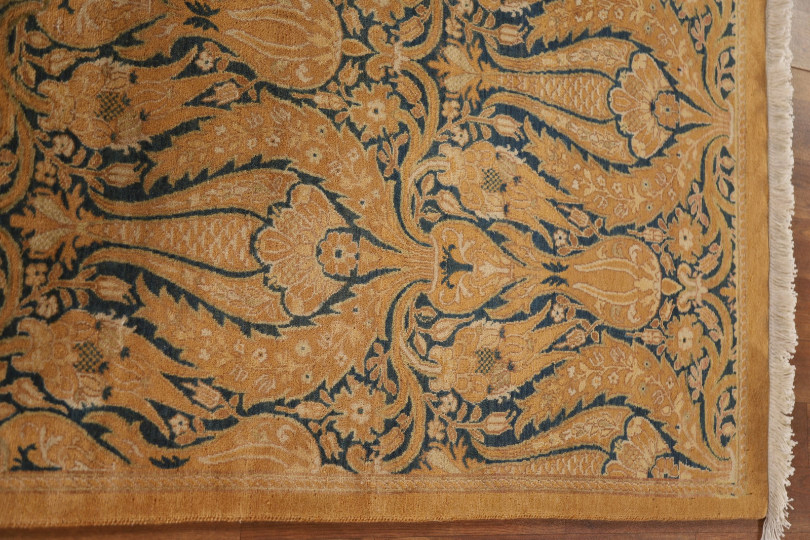 Vegetable Dye Art & Craft Style Area Rug 4×6 Ft Hand-Knotted Floral Wool Carpet
