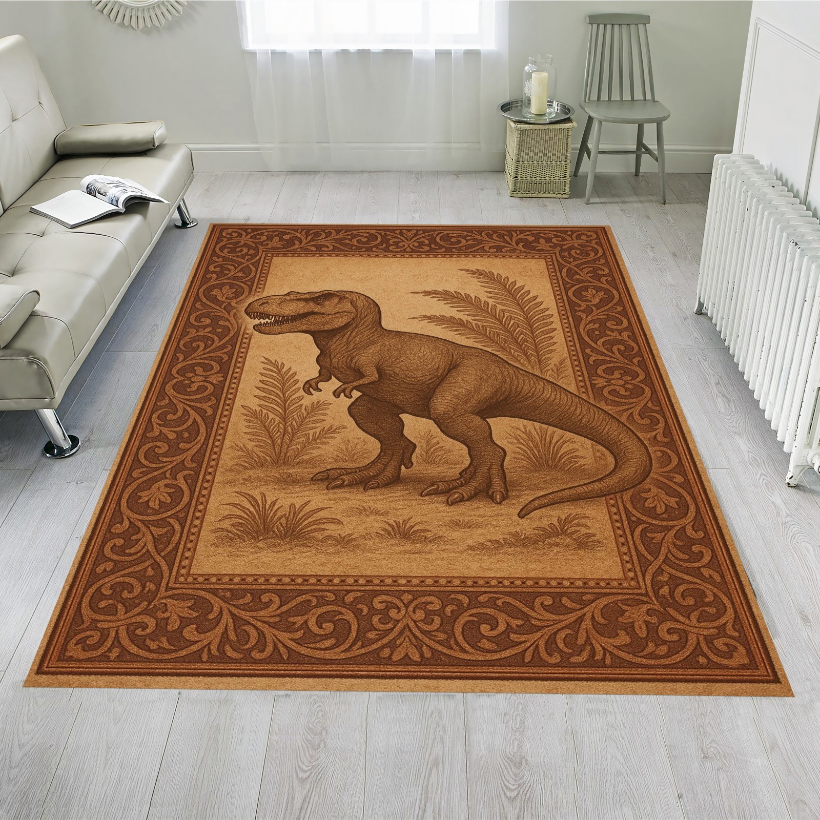Dinosaurs rug, dinosaur fossil rug, animal fossil rug, dinosaur print rug