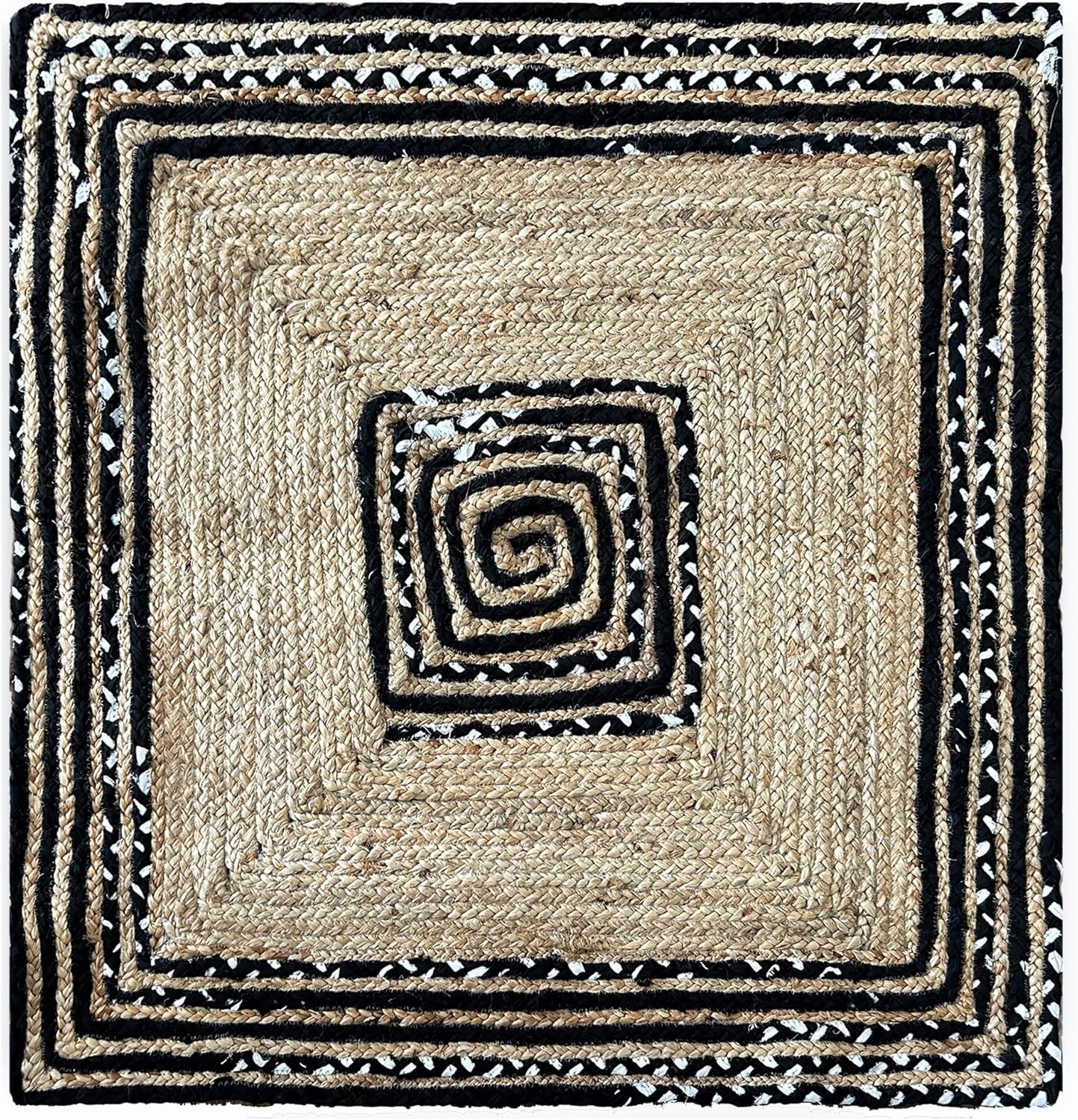 Carpet Jute Cotton Rug Braided Handmade Rug Reversible Rustic Floor Area Rug