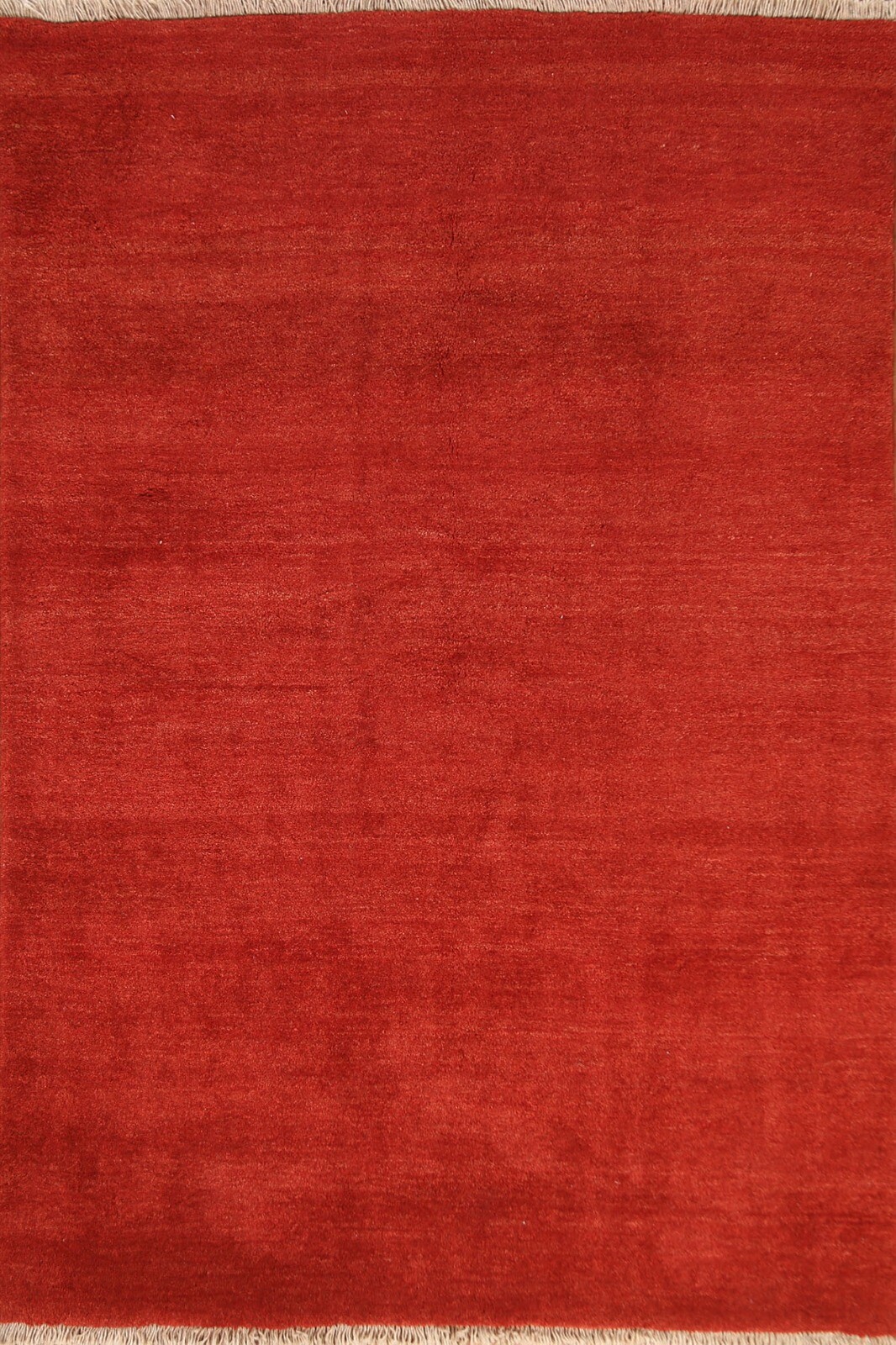 Rust Color Solid Gabbeh Modern Hand-knotted 5’x7′ Area Rug Wool Carpet