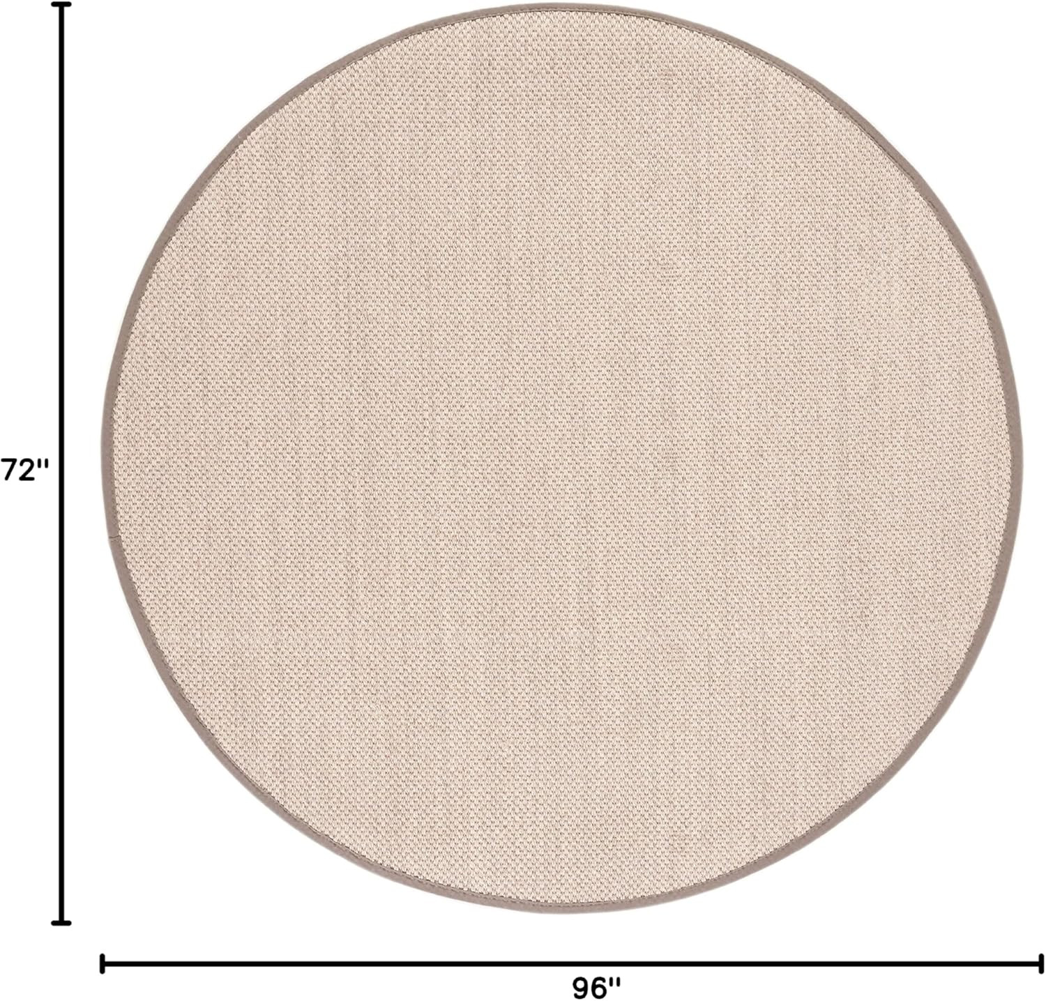 Natural Fiber 6×8 Oval Area Rug – Marble & Khaki Sisal Woven Design