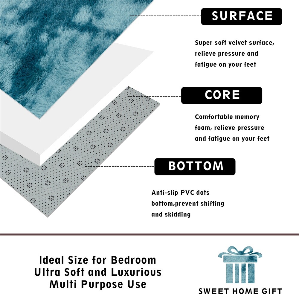 Luxury Fluffy Rug Ultra Soft Shag Carpet For Bedroom Living Room Big Area Rugs