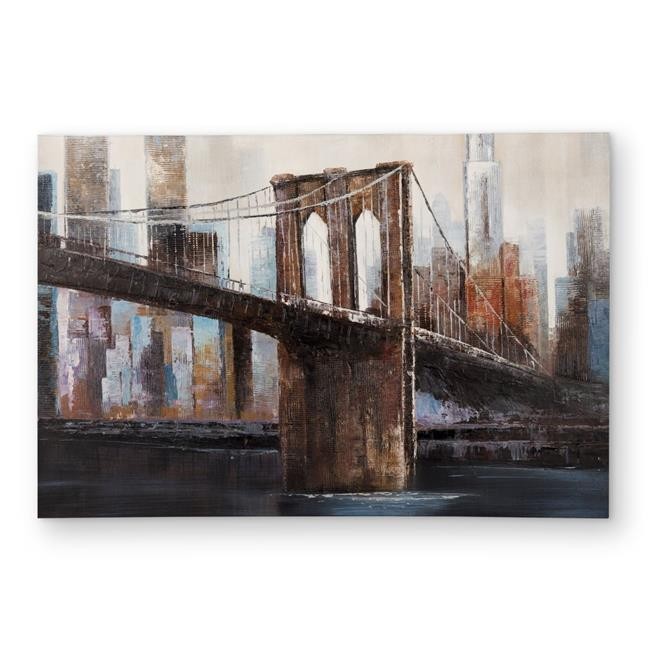 2×3 ft. Urban Brooklyn Bridge Outdoor Area Rug – Scenic Livingroom Decor – Re…