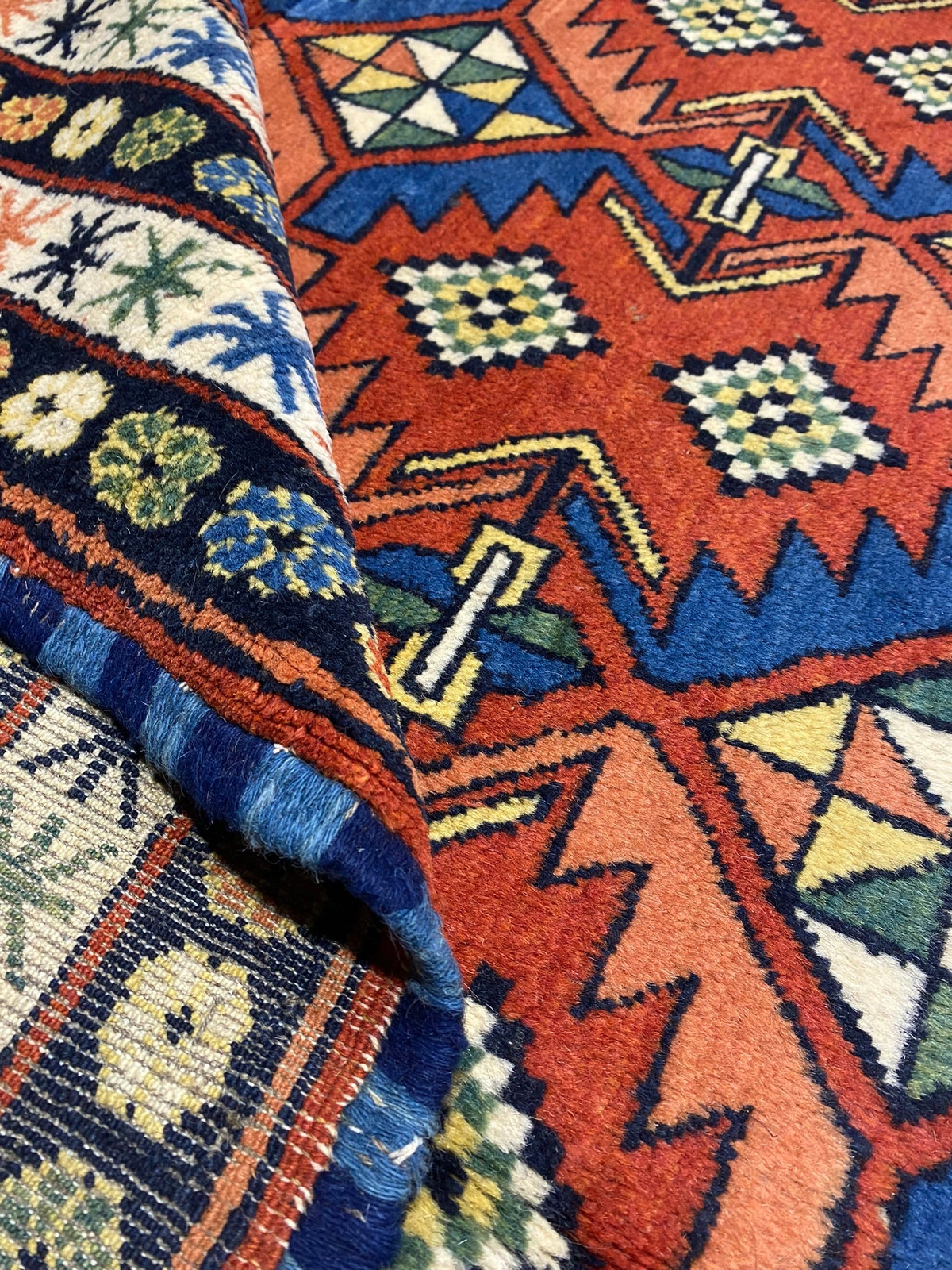 6×7 Genuine Chechen Perpedil Kazak Rug #PIX-19319
