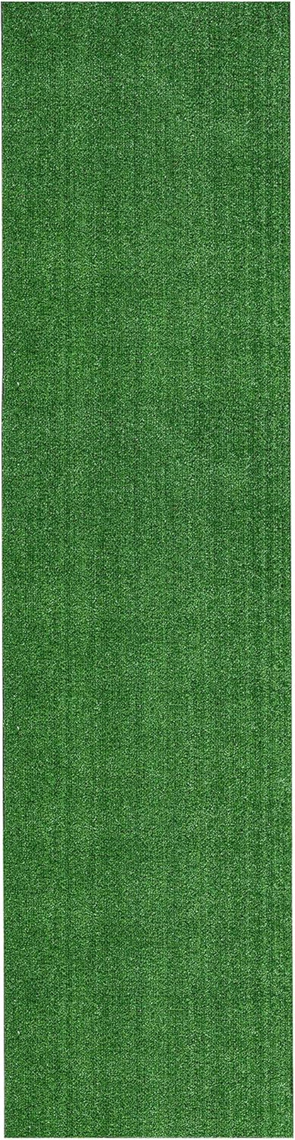 Ottomanson Artificial Grass Outdoor Runner Rug 2’7″ X 10′ – Waterproof Astro Tur
