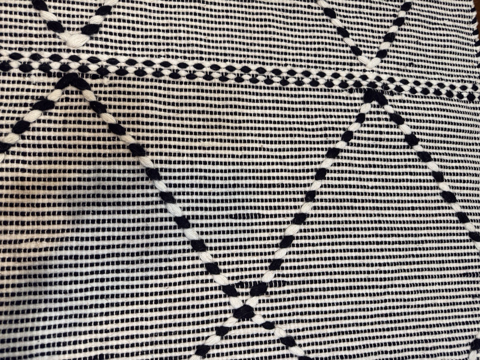 Lulu & Georgia Rug Black & White Taza Rug 3′ x 5′ 3×5 Wool & Cotton Woven