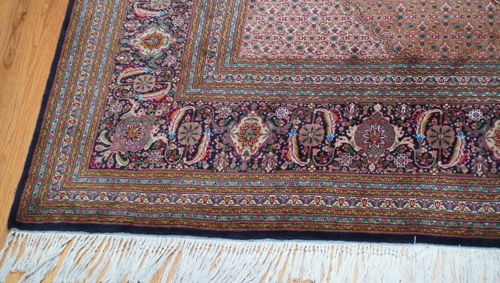 Superb Silk & Wool Tabrizz Hand Knotted Oriental Rug 9’8″ x 13’3″