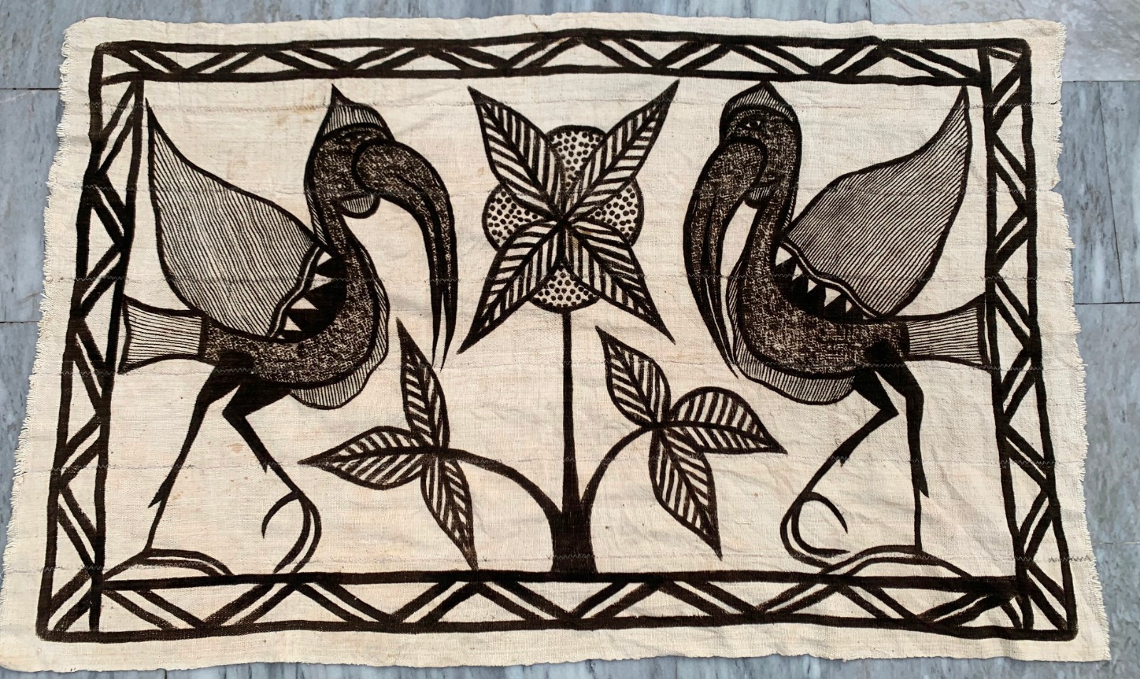 Mud Cloth Handmade Tapestry,Large Tapestry,Batik African Painting Tapesty,3x4ft