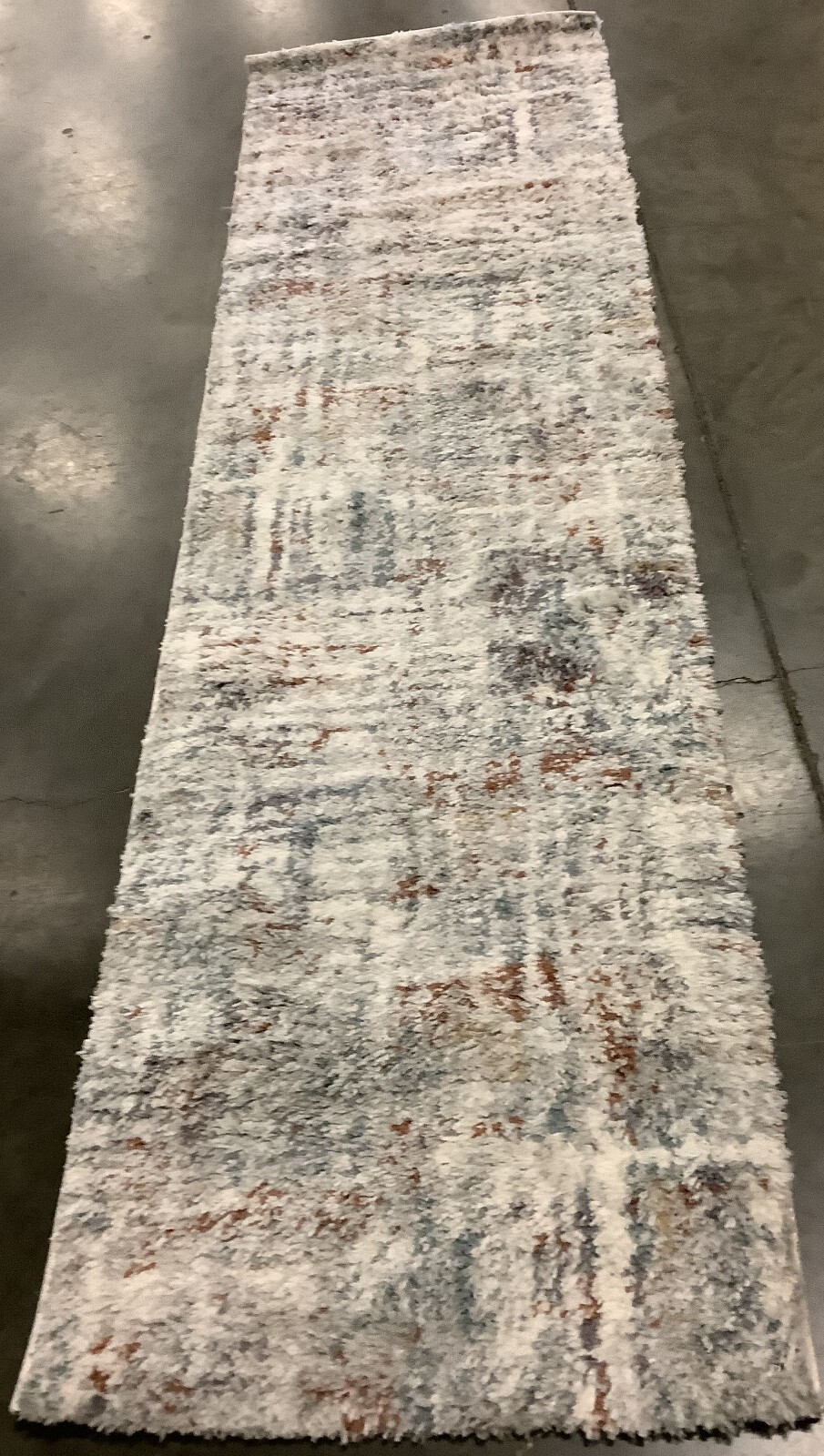 BLUE RUST / IVORY 2′-3″ X 8′ Flaw in Rug, Reduced Price 1172670938 BER569A-28