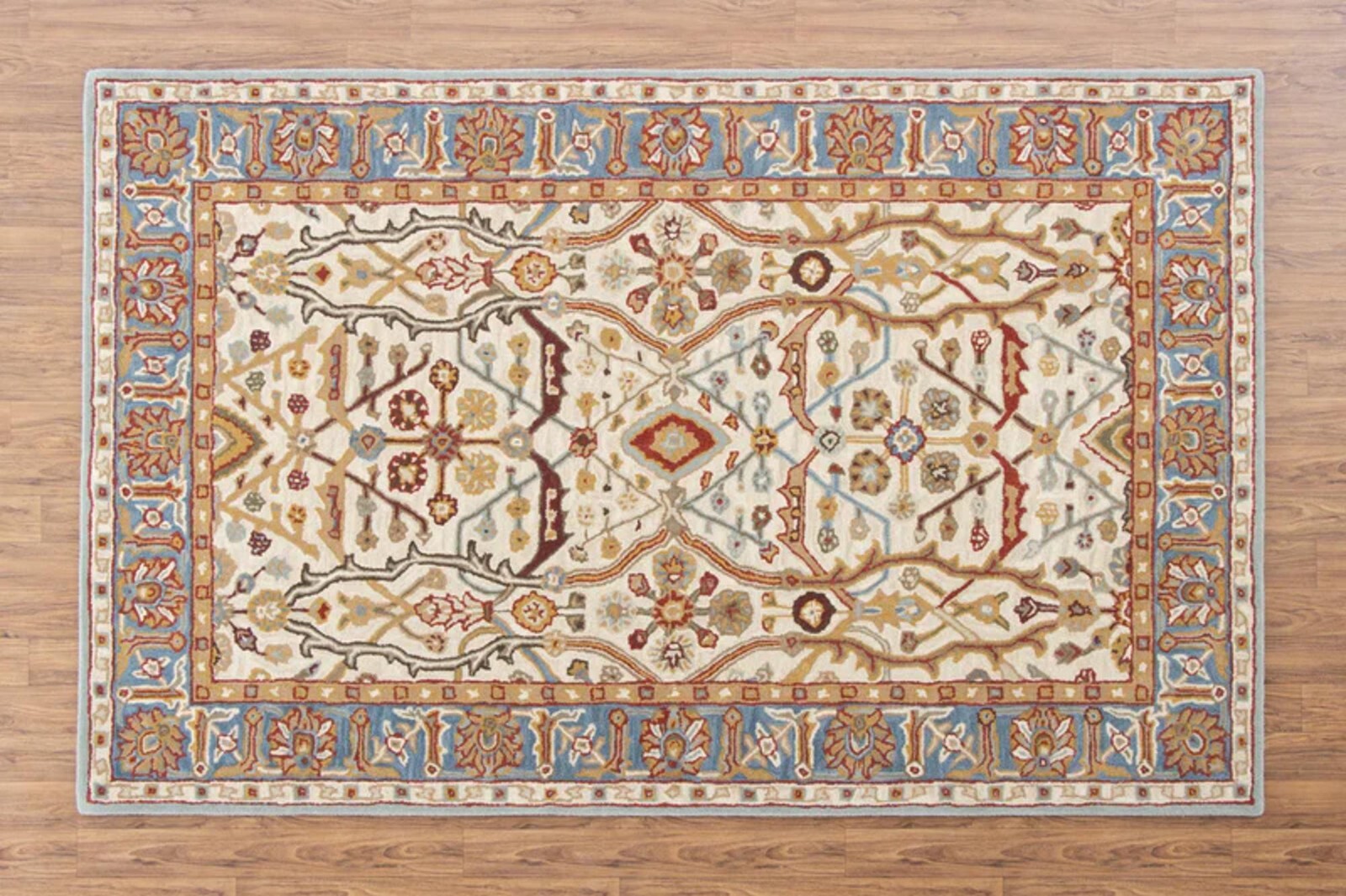 Eva Heritage Hand Tufted Woolen Area Rug Carpets 5ft x 8ft, 8ft x 10ft, 9×12