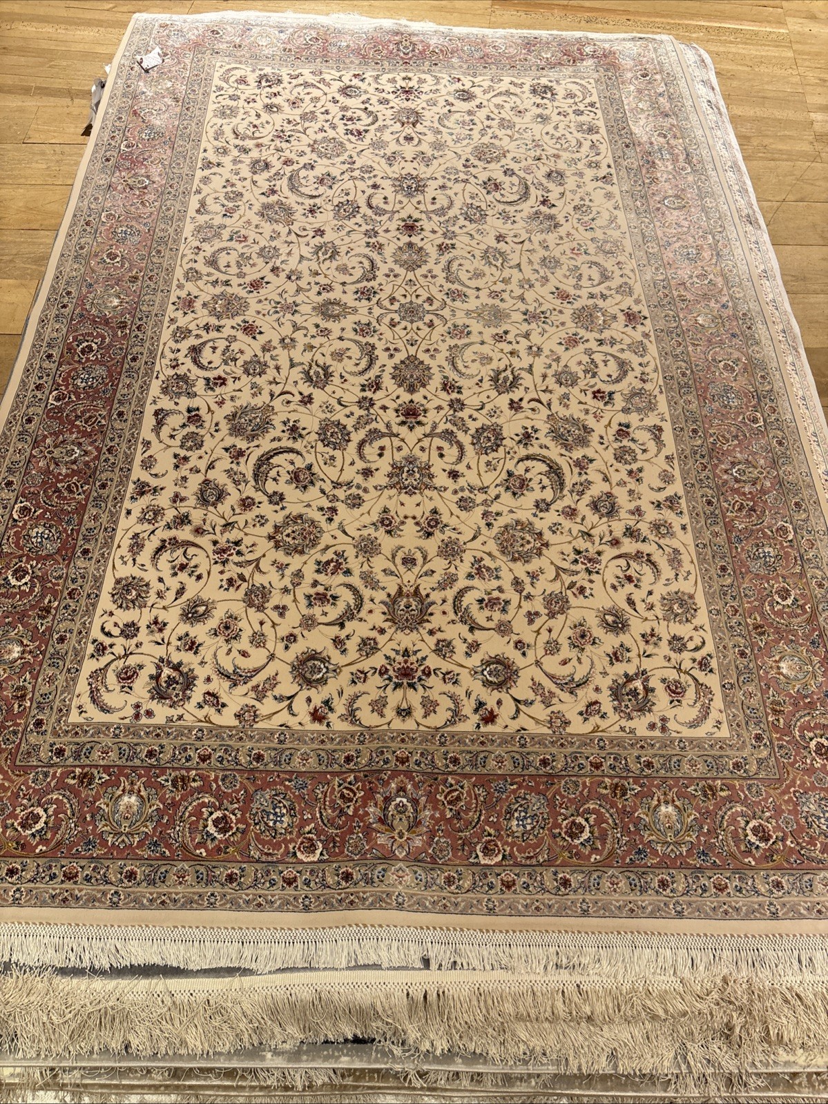 SUPER POWER LOOMED CLASSICAL DESIGN BAMBOO SILK 4’ 9” X 7’ 5” SKU #C18221