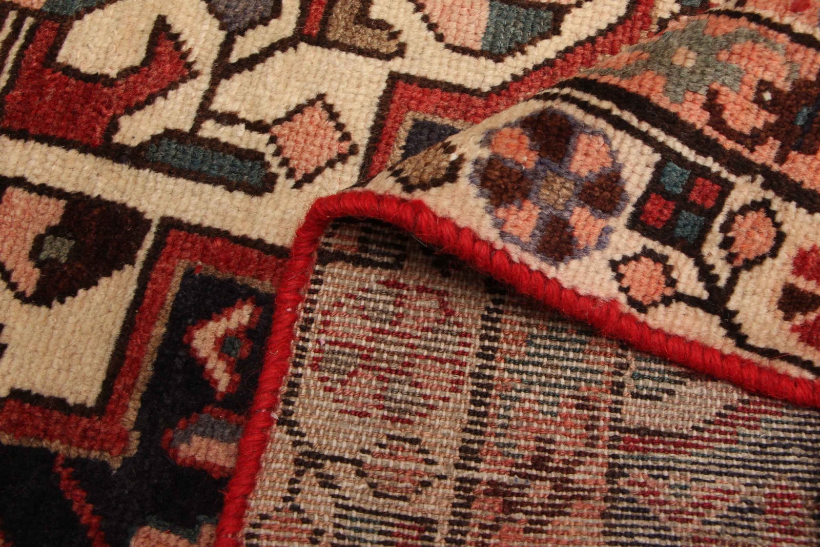 Vintage 2’10” x 4’9″ Traditional Hand Knotted Vegetable Dye Wool Area Rug