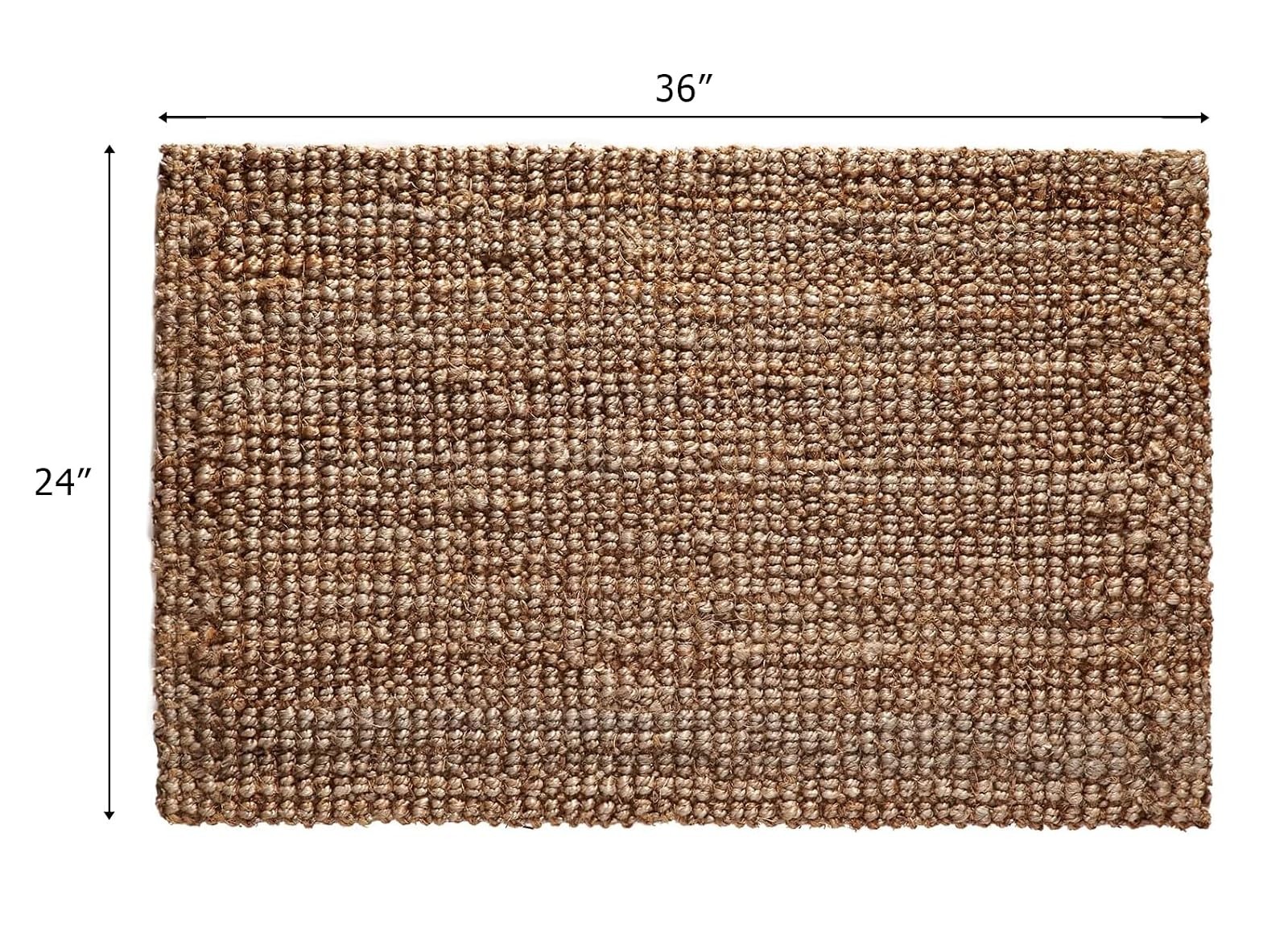 Handwoven Jute Area Rug 4×6 Tan Beige Farmhouse