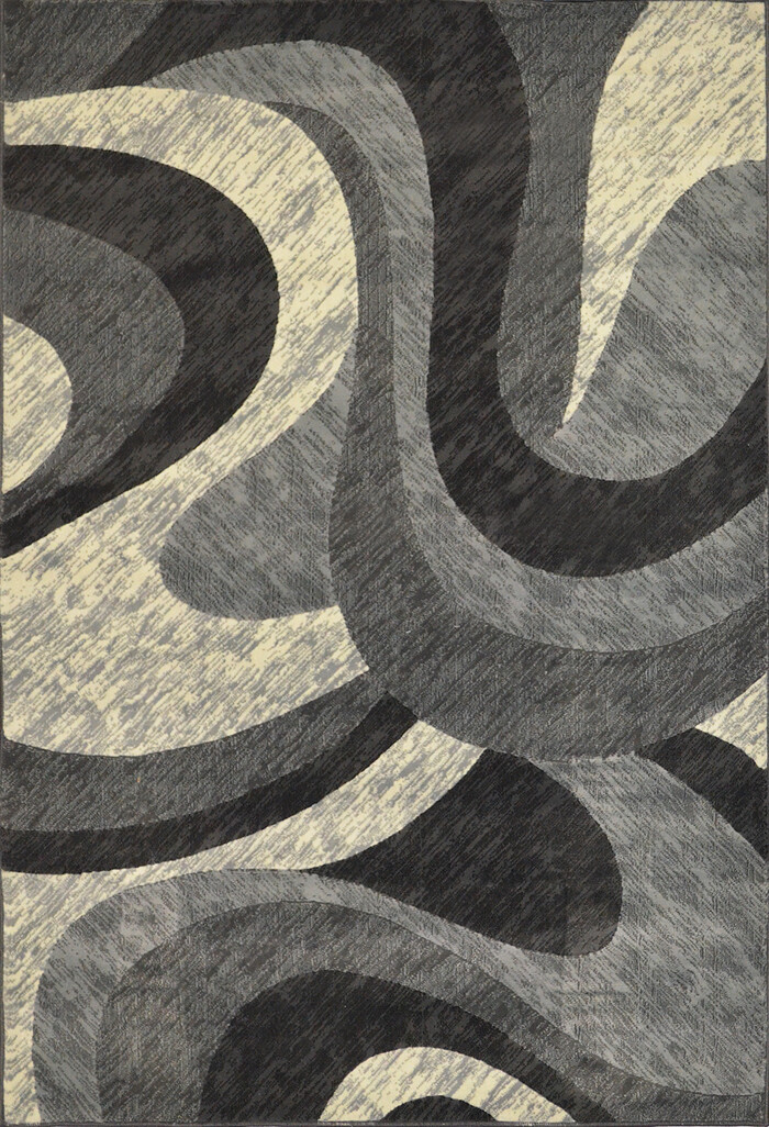Modern Abstract 8×11 Area Rug Contemporary Gray Carpet – Actual 7’10” x 10’5″