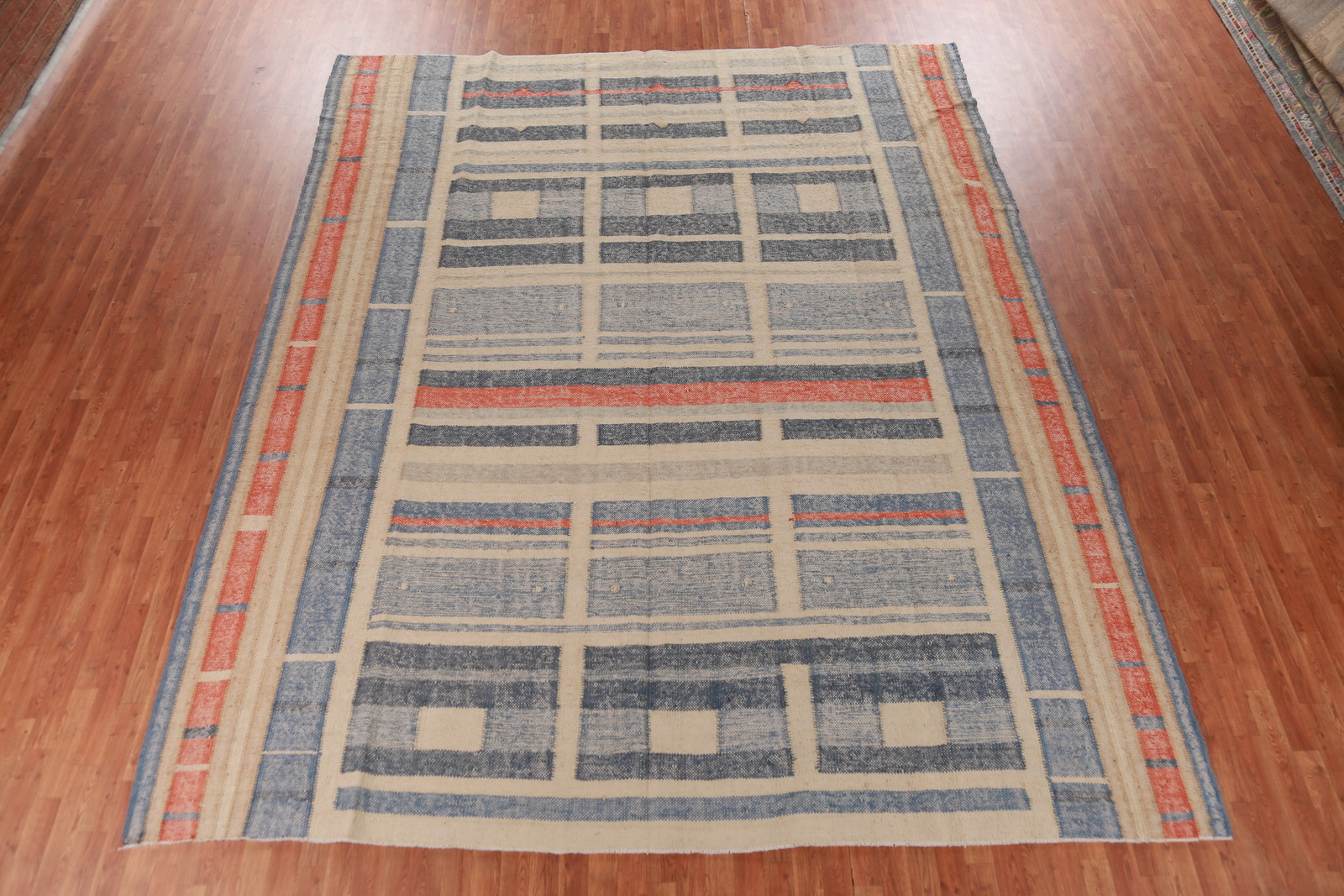 Traditional Reversible Kilim Rugs Handwoven Turkish Area Carpet 11×13 ft