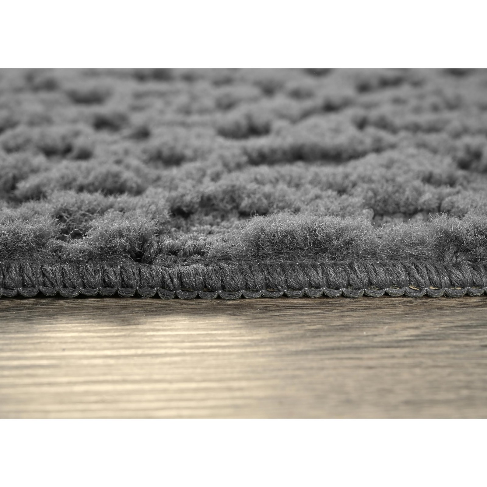 Garland Rug Ivy 3 Ft. X 5 Ft. Cinder Gray Floral Solid Color Area Rug –