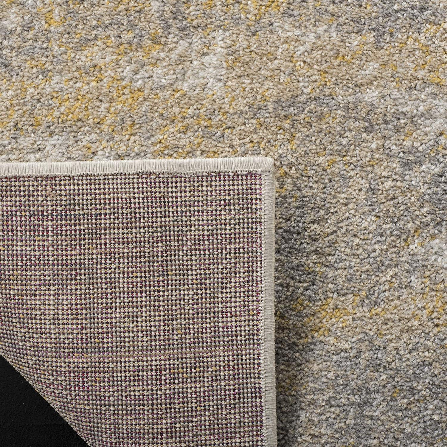Adirondack 6′ x 9′ Area Rug – Creme & Gold, Modern Abstract, Easy Care