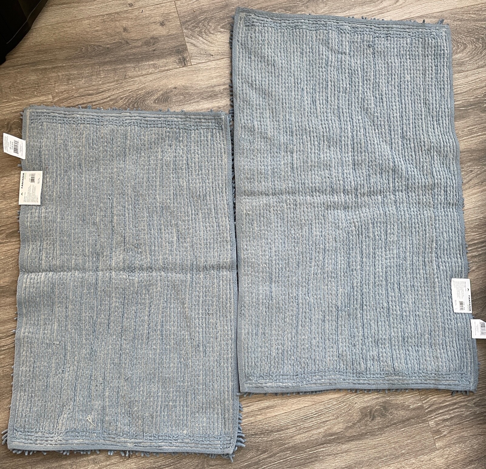 Fantasia 2 Piece Bath Rug 21″X 34″ 24″X 40″ Linen Blue