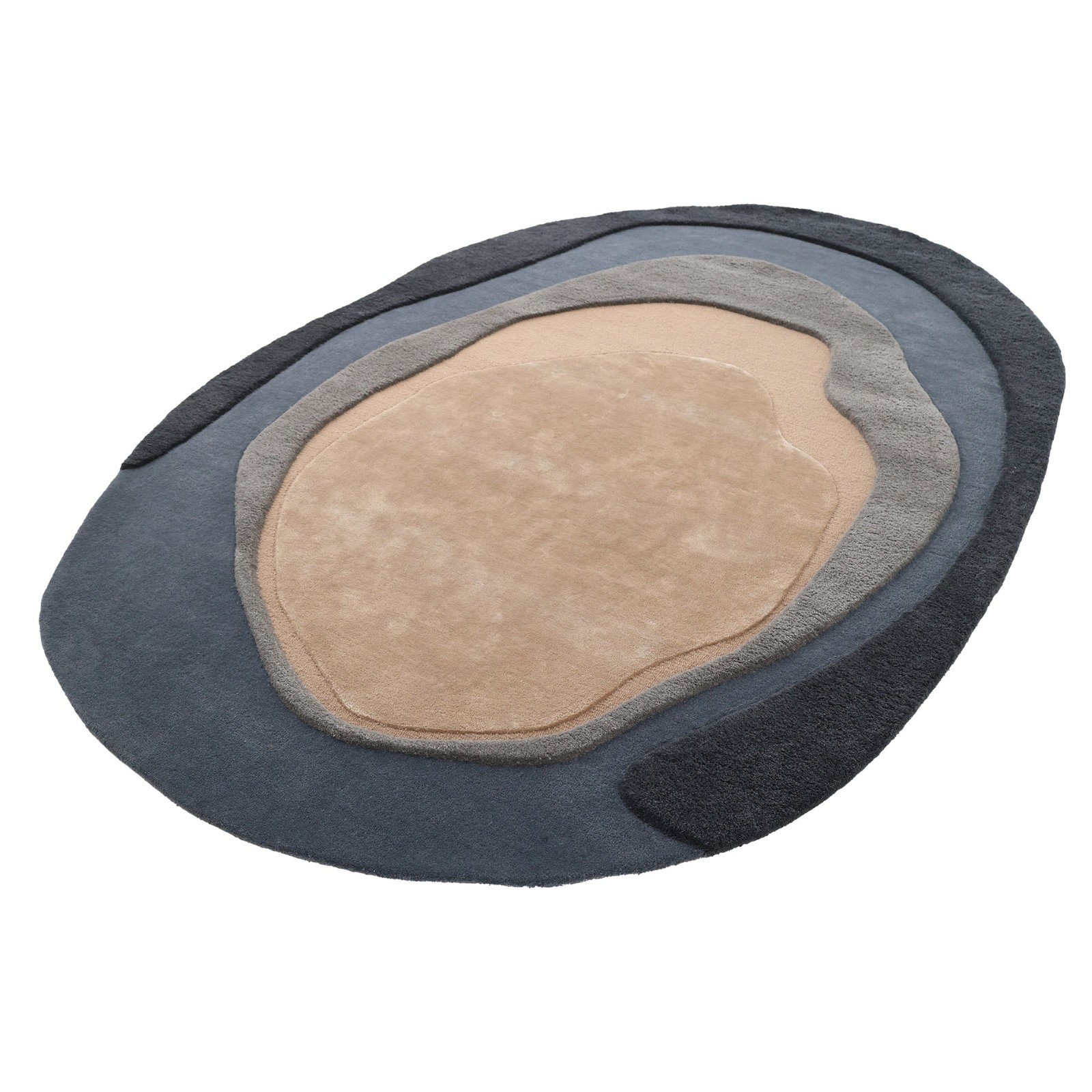 Oval Shape Home Decor Multi Color Rug Abstract Design Area Rug for Living Room