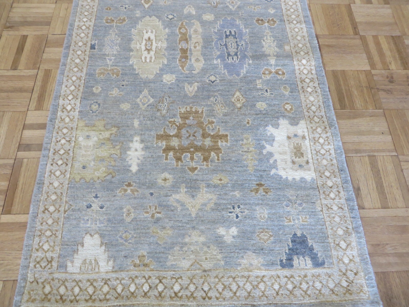 2’10 x 12’1 Runner Hand Knotted Gray Peshawar Oriental Rug G14334