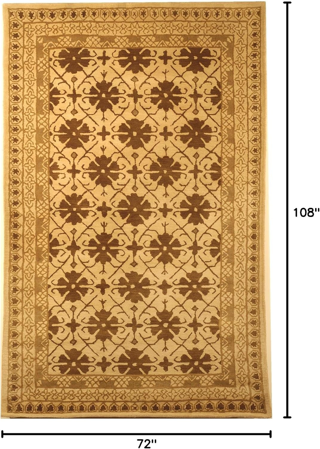 Handmade Classic Oriental Area Rug 6′ x 9′ for High Traffic Areas