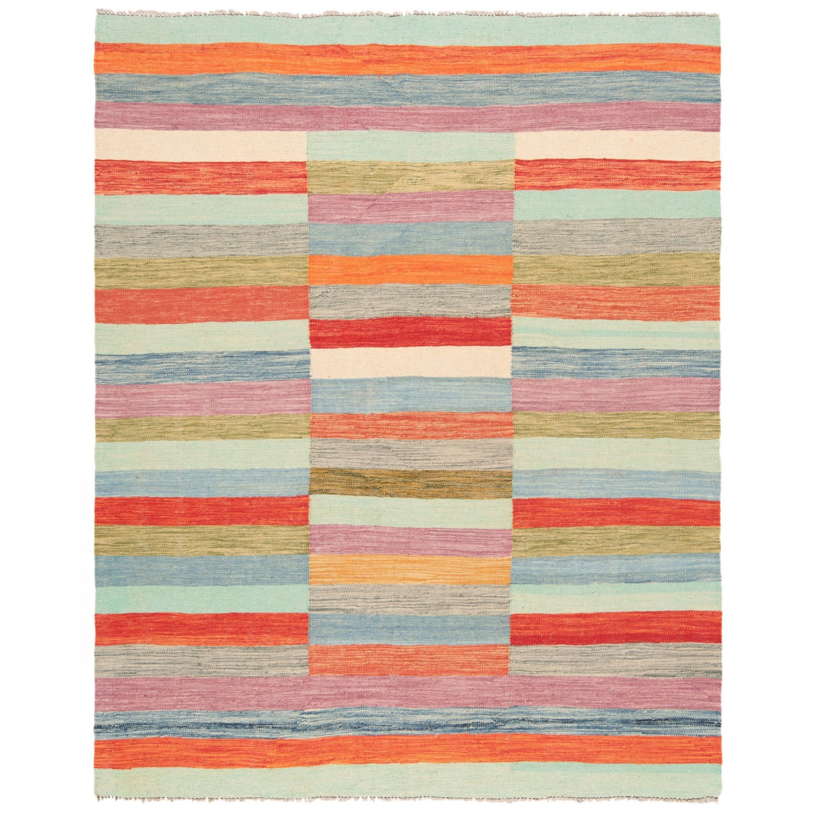 Kelim Afghan 191X153 Cm Handwoven Oriental Carpet Rug