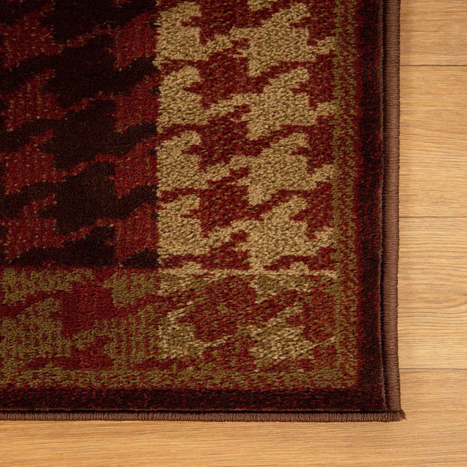 Abstract Checkered Geometric Border Colorfast Power Loomed large Indoor Area Rug
