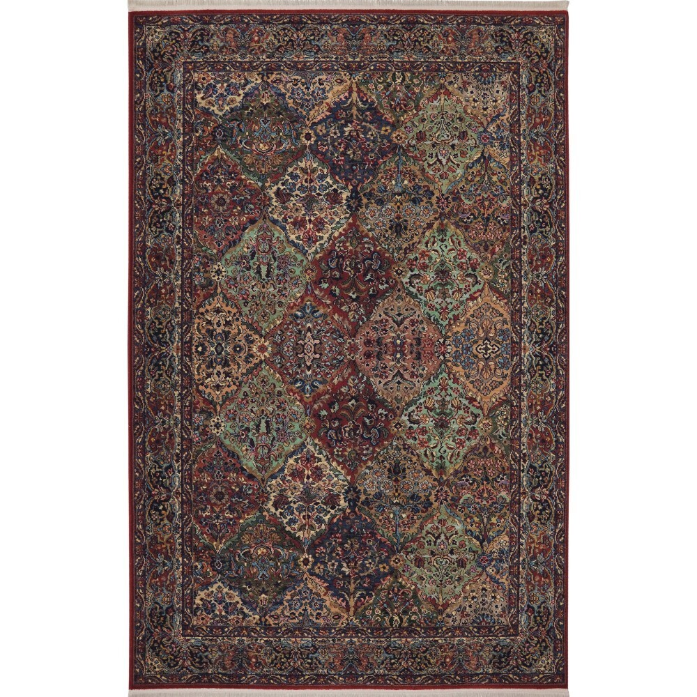 NEW KARASTAN MULTICOLOR PANEL KIRMAN 700 717 100% WOOL RUG 6X9 5’9″X9′