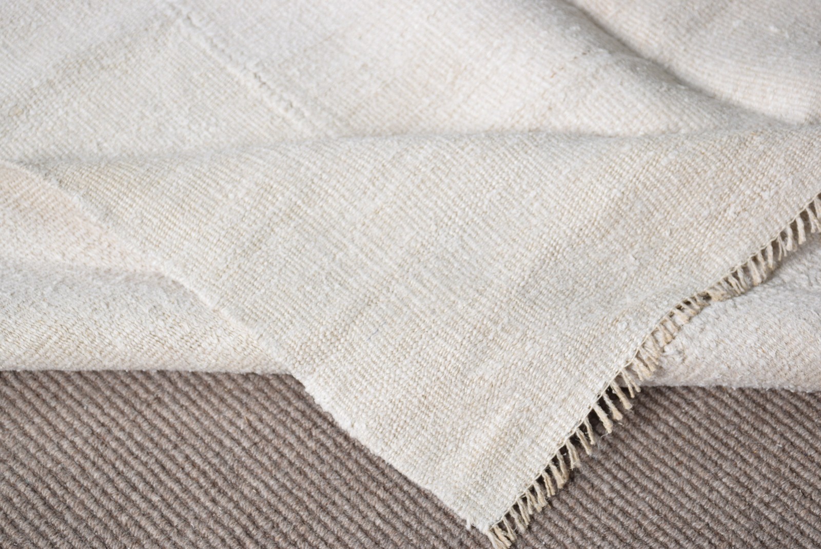 4,9×11 ft Vintage Large Rug, Turkish White Animal Print Rug