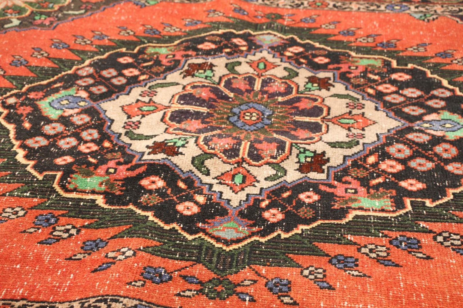 4’11” x 12’6″ Vintage Hand-knotted Runner Rug Traditional Oriental Wool Carpet