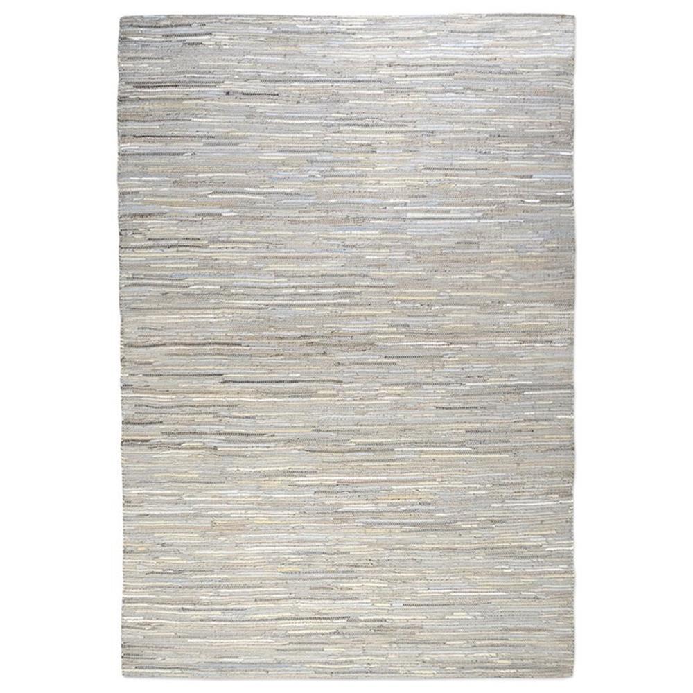 Uttermost Nyala 96×120″ Recycled Leather and Hemp Rug in Light Beige