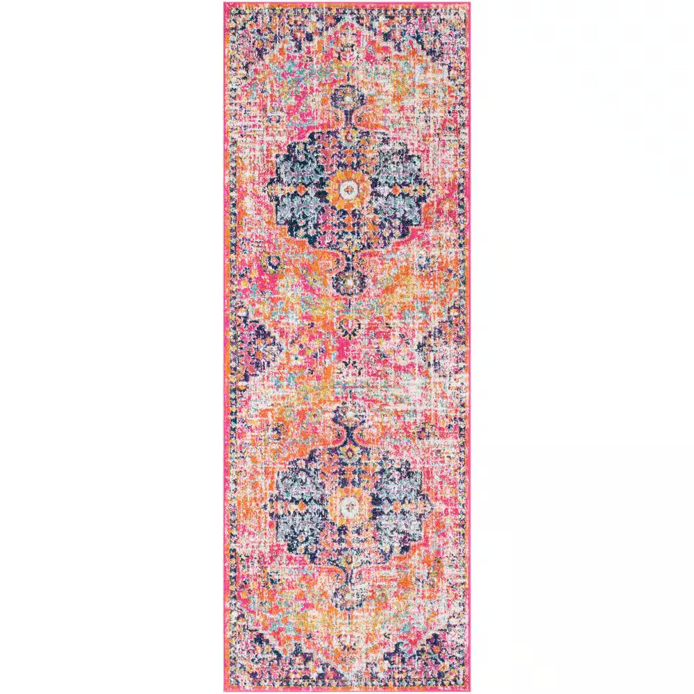 Demeter Burnt Orange/Purple 2 Ft. 7 In. X 7 Ft. 3 In. Runner Rug Free Shipping N