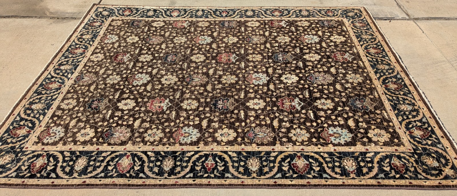 8’2″x10’2″ Pakistani Peshawar Chobi Rug carpet Handmade Veg Dye 100% Wool 8×10