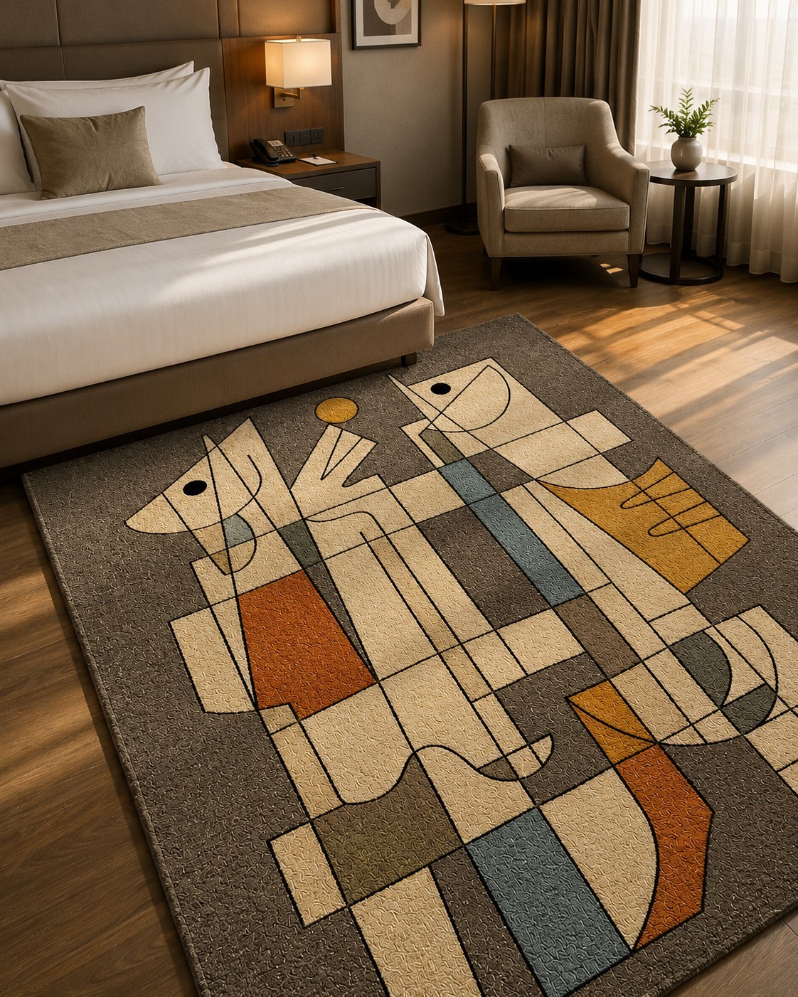 Cubist Harmony Rug Luxury Tufted Modern Handmade Wool Rug Carpet 8×10 8×11 9×12