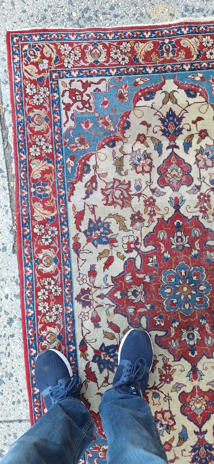 Hand Knotted All Wool 5-7 x 3-6 circa 1940s Genuine Middle Eastern Oriental Rug
