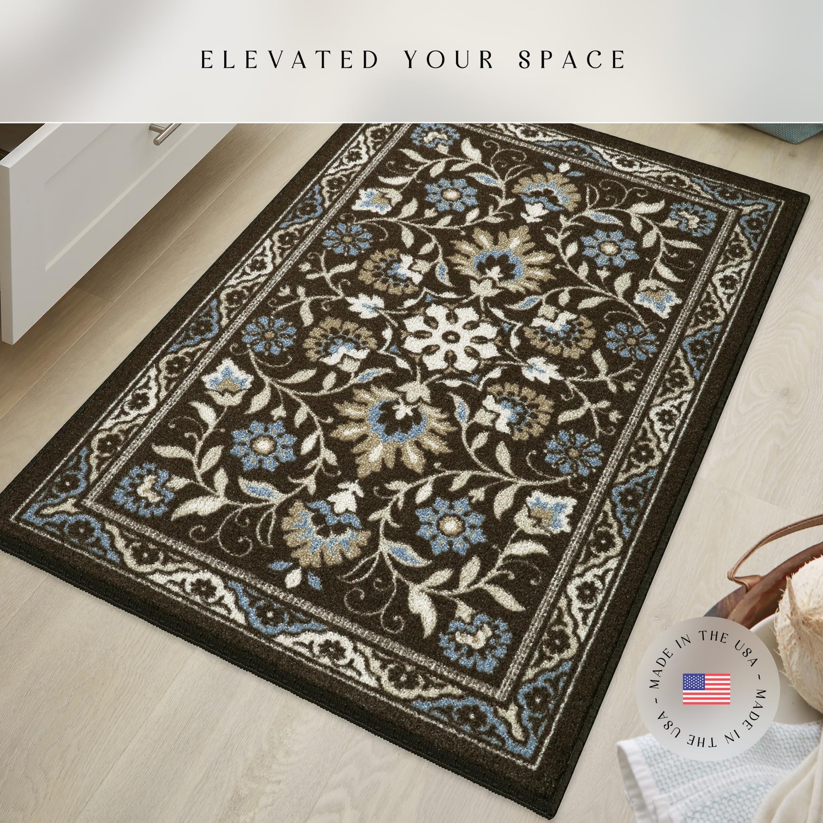 Florence 2’6 x 3’10 Hallway Entry Kitchen Rugs Non Skid Washable Accent Area …