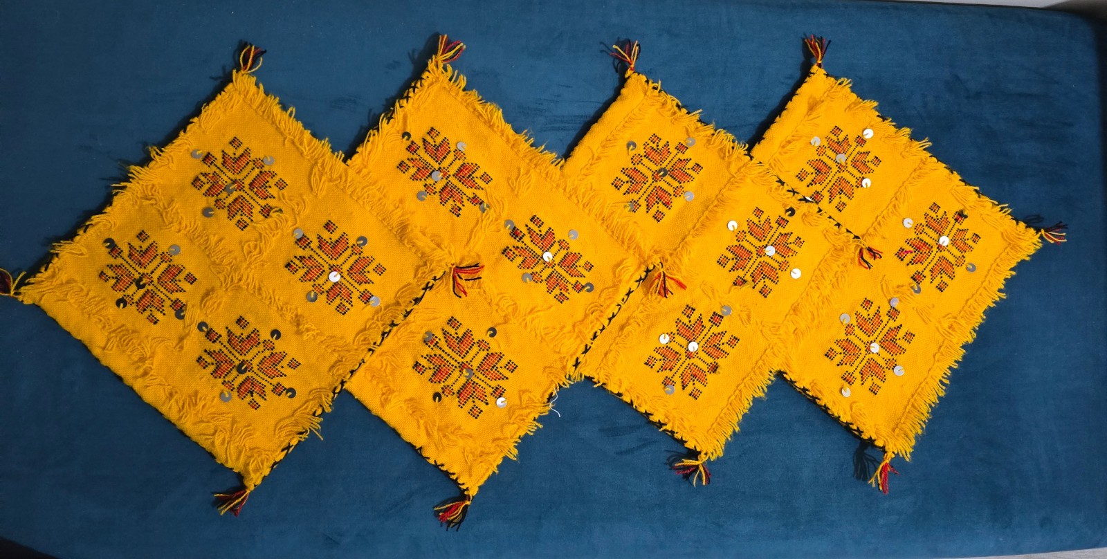 4 handlade berber wool pillow cover,living room decor,moroccan craft,