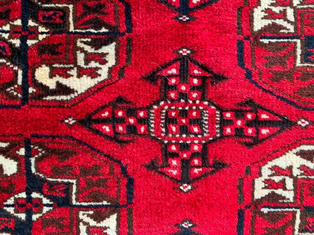 3×5 ft Vintage Afghan Rug Handwoven Rugs Geometric Rug Oriental Bukhara Wool Rug