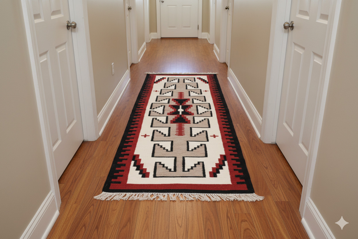 3×12 ft Handwoven Zapotec Navajo Kilim Rug Boho Wool Large Handmade Runner Rug