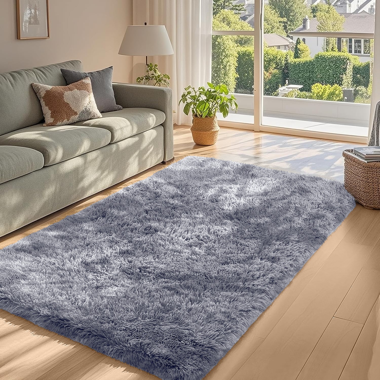 Soft Shaggy Area Rugs Anti Slip Fluffy Floor Mat Carpets for Living Room Bedroom