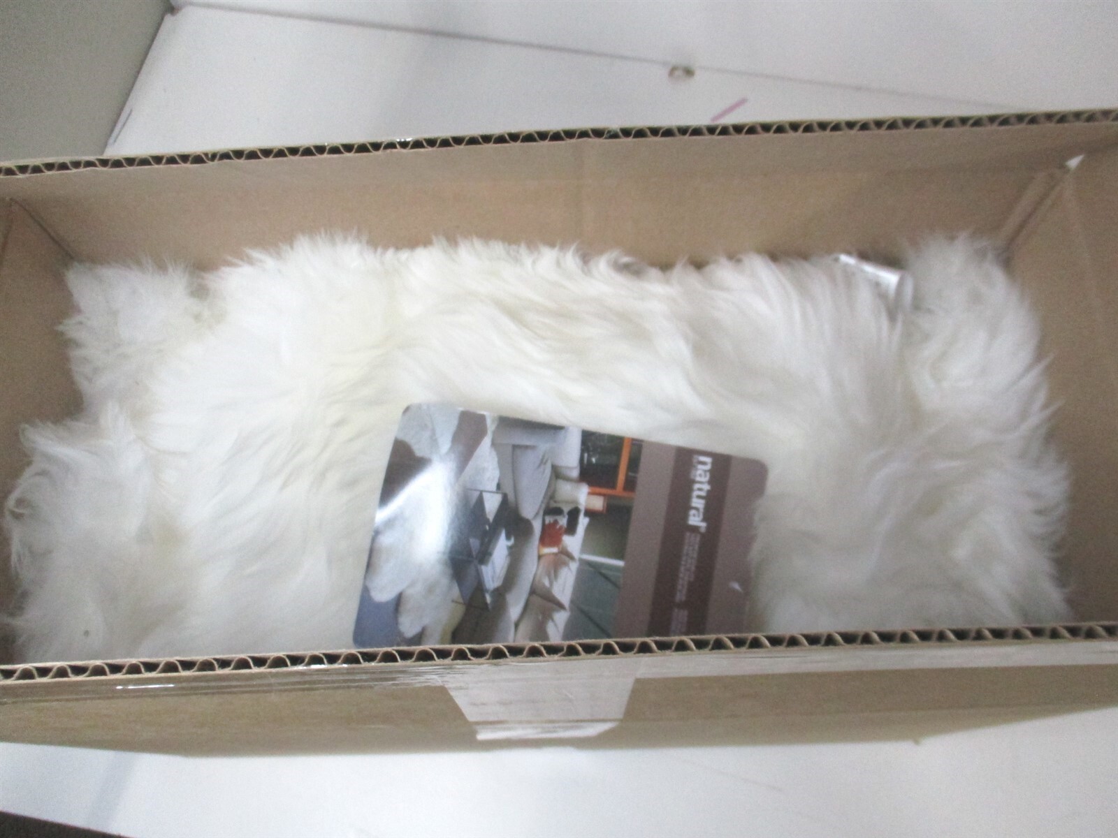 2 x 3 ft Hypoallergenic Natural Sheepskin Rug with Thick and Lush 2.5 Inch Pile